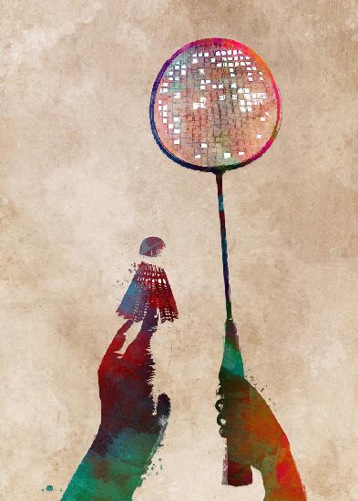 Badminton Sport Art 1