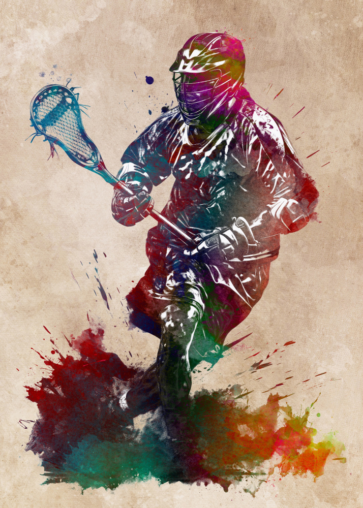 Lacrosse sport art 1 de Justyna Jaszke