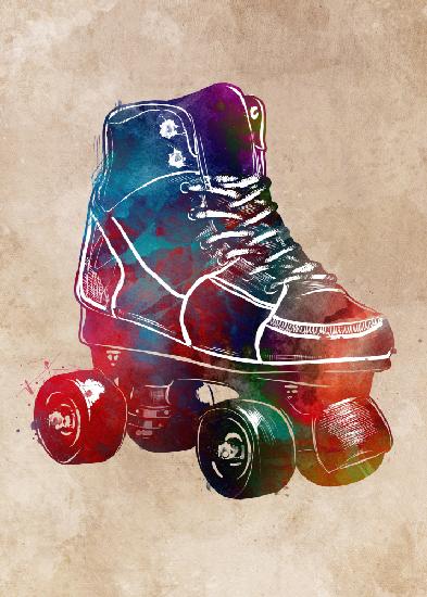 Roller skates sport art