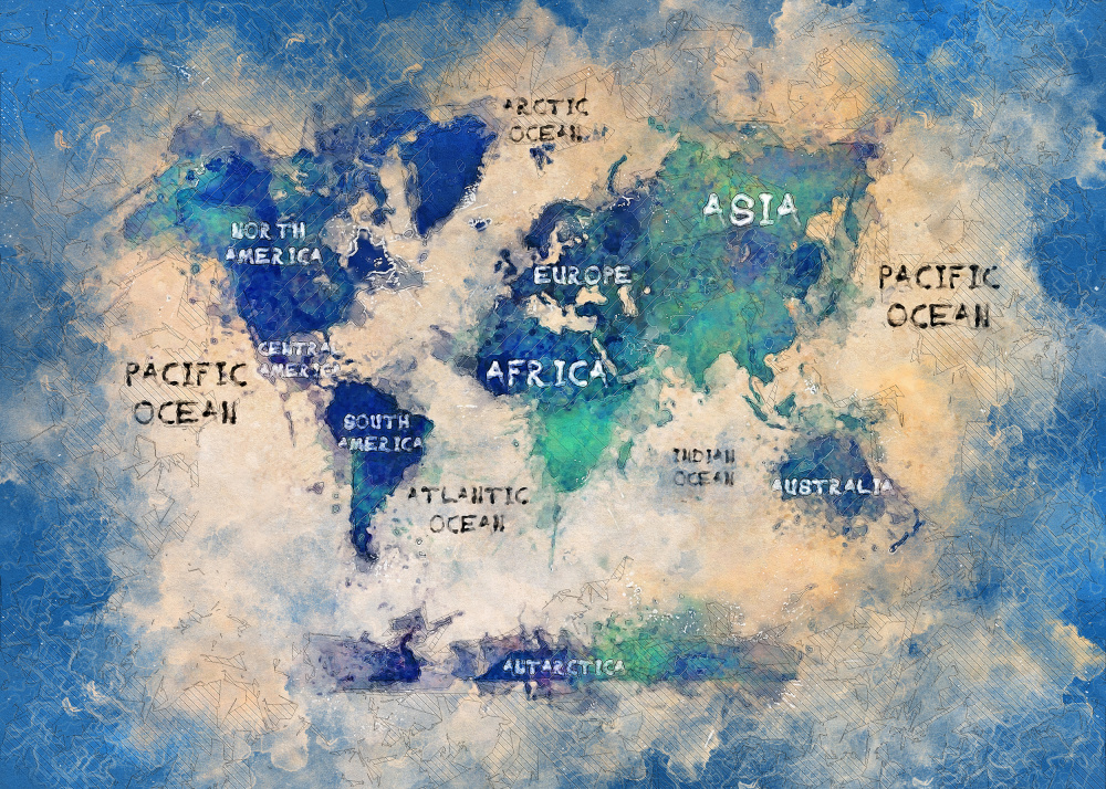 World map 38 de Justyna Jaszke