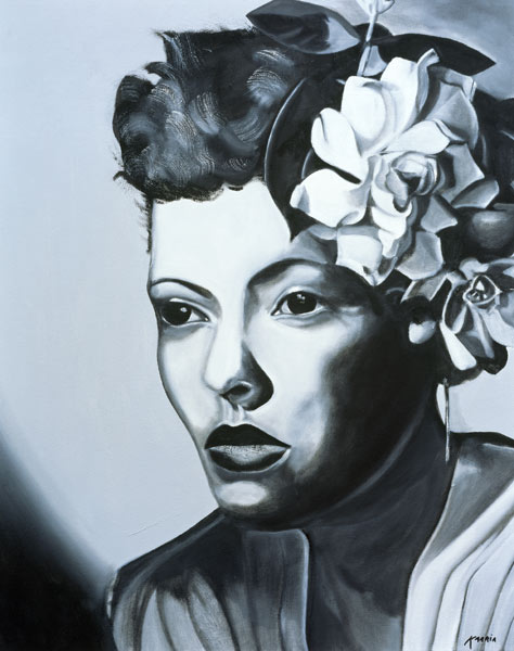 Billie Holiday (1915-59) (oil on canvas)  de Kaaria  Mucherera