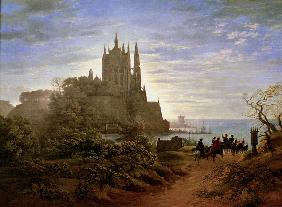 K.F.Schinkel, Gothic church on cliff