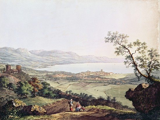 View of Geneva from Saconex in Savoy de Karl Ludwig Hackert