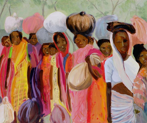 Weighing the Tea (oil on canvas)  de Kate  Yates