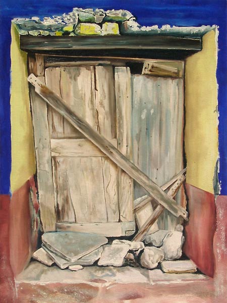 La Puerta Cerrada - James Knowles en reproducción impresa o copia al óleo  sobre lienzo.