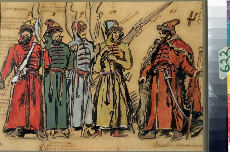 Costume design for the opera Khovanshchina by M. Musorgsky de Konstantin Alexejewitsch Korowin