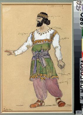 Costume design for the opera The Snowstorm by G. Sviridov