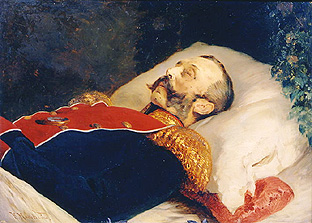 Zar Alexander II. auf dem Totenbett de Konstantin Jegorowitsch Makowski