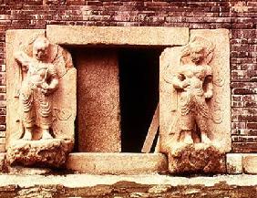 Two Guardians, from the Pagoda of Pun Hwangsa