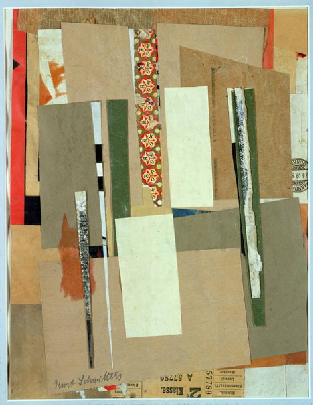 Railway, 2nd Class, 1923 (collage) de Kurt Schwitters