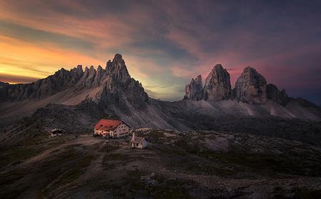 Sun rise at tre Cime di Lavaredo