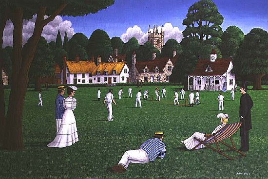 Edwardian Cricket, 1986 (acrylic on canvas)  de Larry  Smart