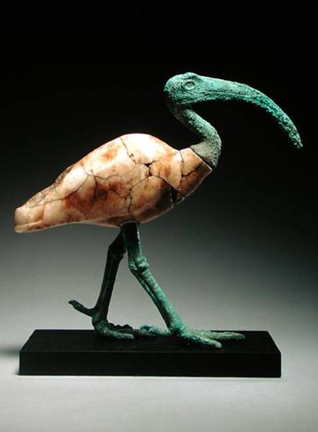 Ibis (bronze & alabaster) de Late Period Egyptian