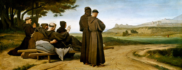 St. Francis of Assisi, while being carried to his final resting place at Saint-Marie-des-Anges, bles de Léon Benouville