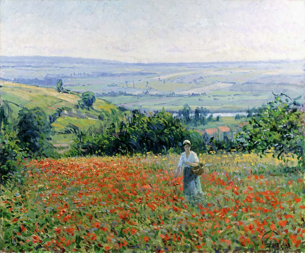 Woman in a Poppy Field de Leon Giran-Max