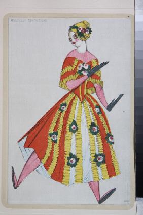 Costume design for the ballet "The Magic Toy Shop" by G. Rossini