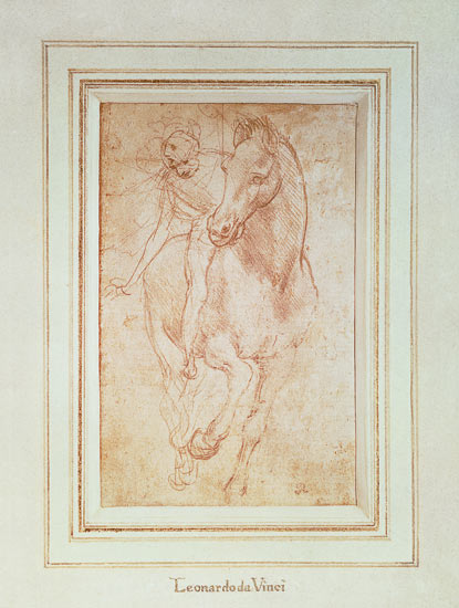 Horse and Rider (silverpoint)2 de Leonardo da Vinci