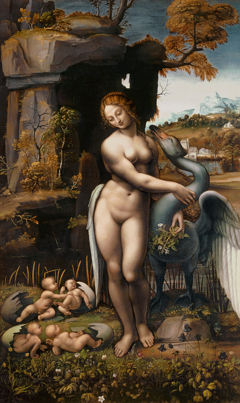 Leda con el cisne de Leonardo da Vinci