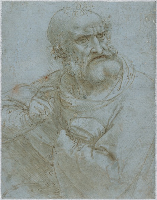 Half-Length Figure of an Apostle de Leonardo da Vinci