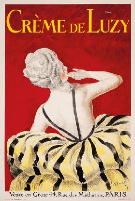 'Creme de Luzy', an advertising poster for the Parisian cosmetics firm Luzy