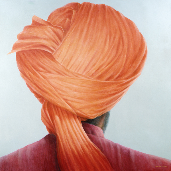 Saffron Turban (oil on canvas)  de Lincoln  Seligman