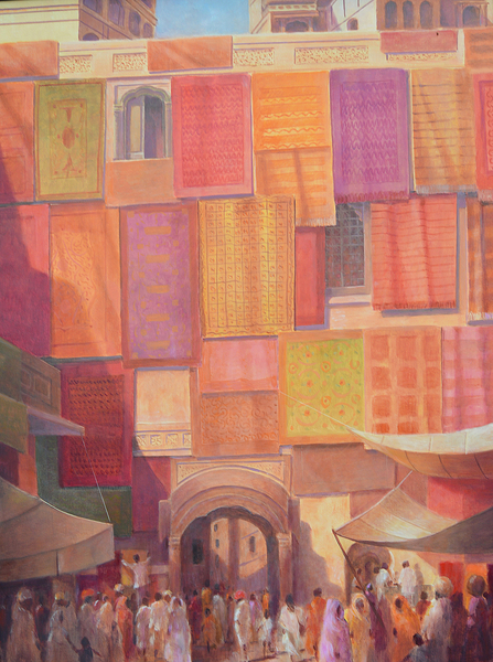 City wall with rugs, Jaisalmer de Lincoln  Seligman