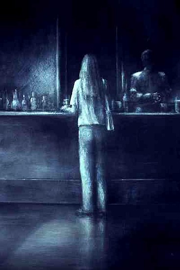 Girl in a Bar, 1995 (acrylic on paper)  de Lincoln  Seligman