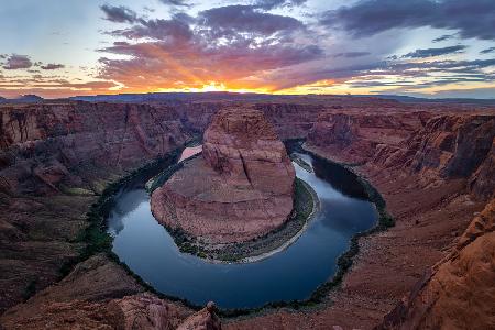 Sunset over Horseshoe Bend