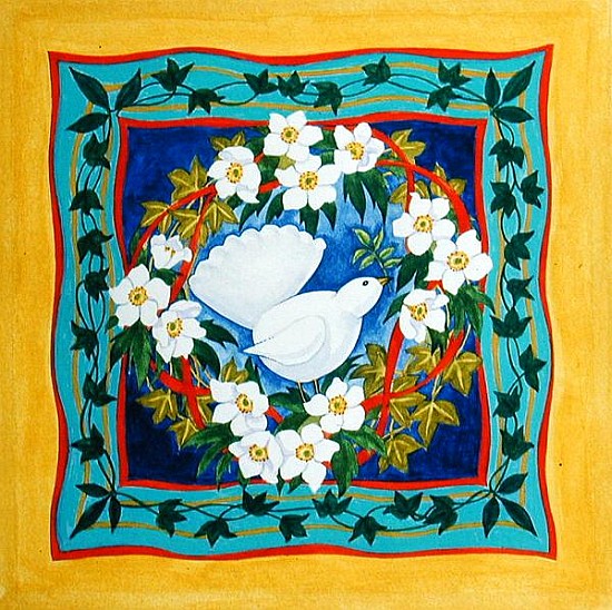 Dove (gouache on paper)  de Linda  Benton