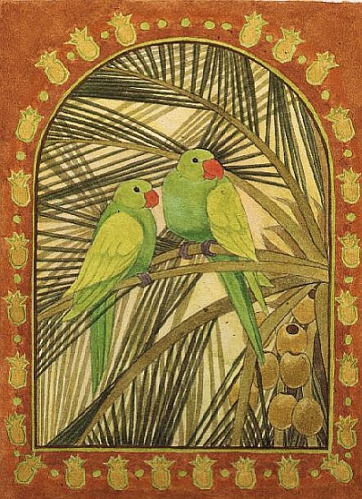 Green Parakeets de Linda  Benton