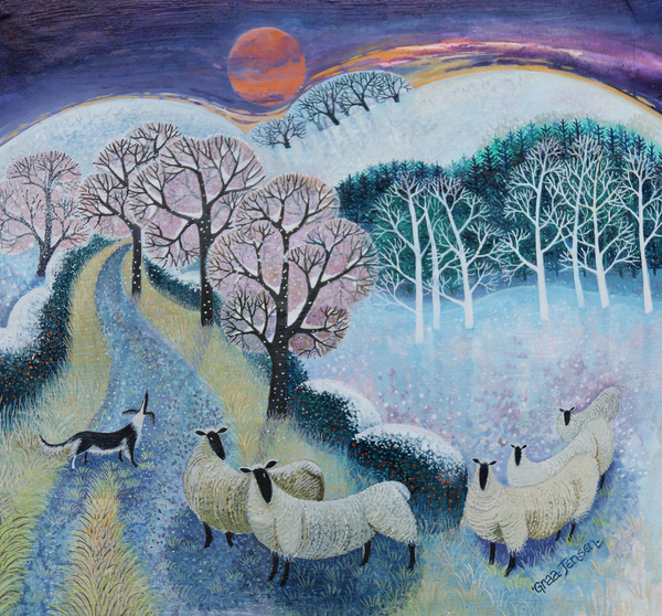 Sheep at Sunset de Lisa Graa Jensen