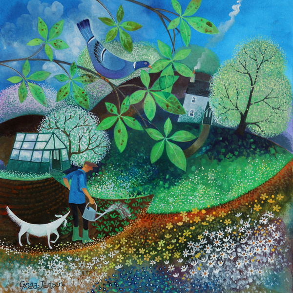 watering the seedlings de Lisa Graa Jensen