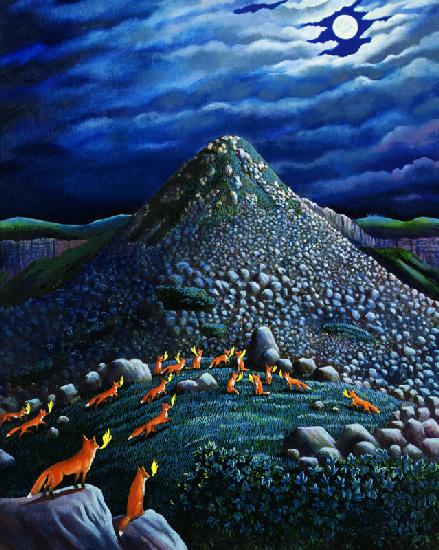 The Foxfires, 1999 (oil on board) 