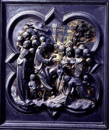 Entry of Jesus into Jerusalem, eleventh panel of the North Doors of the Baptistery of San Giovanni de Lorenzo  Ghiberti