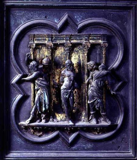 The Flagellation of Christ, fifteenth panel of the North Doors of the Baptistery of San Giovanni de Lorenzo  Ghiberti