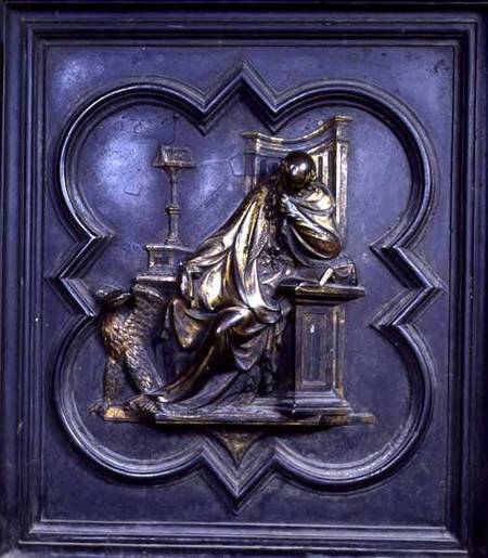 St John the Evangelist, panel A of the North Doors of the Baptistery of San Giovanni de Lorenzo  Ghiberti