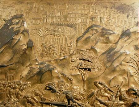 The Story of David and Goliath, background detail from the original panel from the East Doors of the de Lorenzo  Ghiberti
