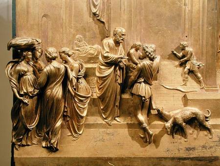 The Story of Jacob and Esau, detail from the original panel from the East Doors of the Baptistery de Lorenzo  Ghiberti