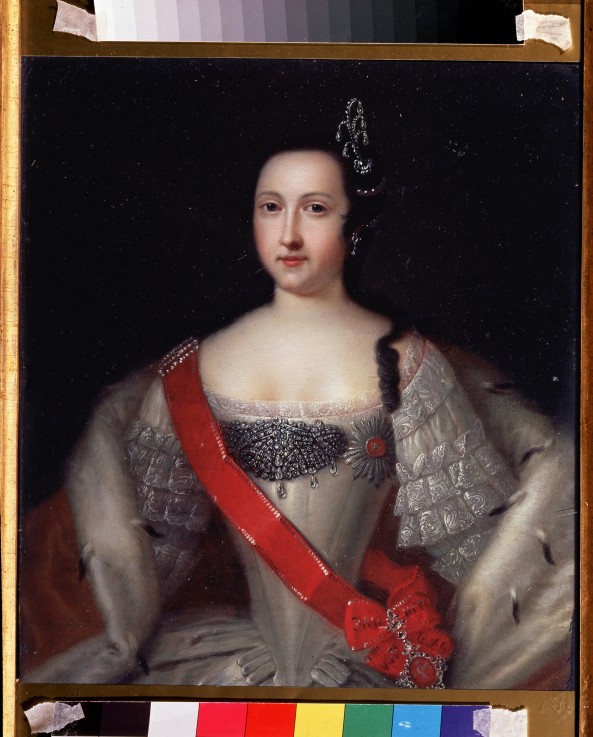 Portrait of Princess Anna Leopoldovna (1718-1746), tsar's Ivan VI mother de Louis Caravaque