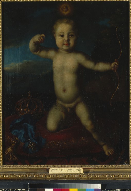 Portrait of Tsarevich Peter Petrovich of Russia (1715-1719) as Cupid de Louis Caravaque