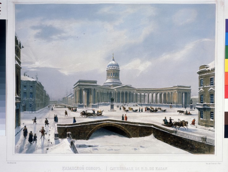 The Kazan Cathedral in Saint Petersburg de Louis Jules Arnout