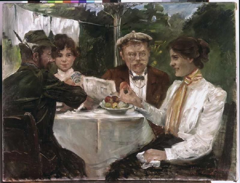 Garden breakfast on half in Max de Lovis Corinth