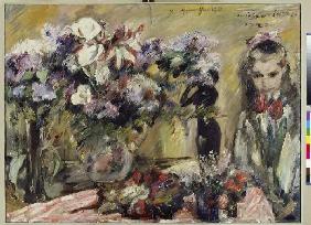 Girl with flowers