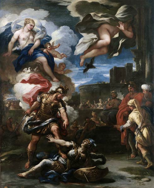 Aeneas defeats Turnus de Luca Giordano