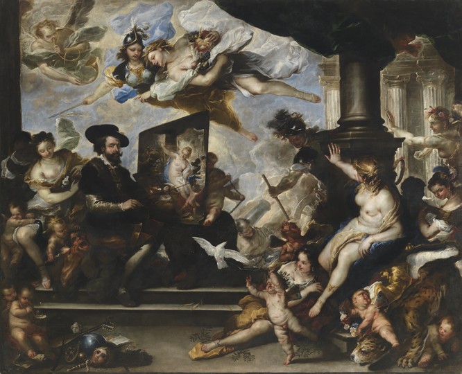 Rubens painting the Allegory of Peace de Luca Giordano