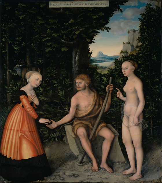 The Choice of Heracles (From The Labours of Hercules) de Lucas Cranach el Viejo