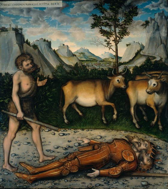 Hercules and the Cattle of Geryones (From The Labours of Hercules) de Lucas Cranach el Viejo