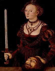 Judith with the head of the Holofernes. de Lucas Cranach el Viejo