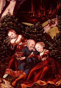 Plumb line and his daughters de Lucas Cranach el Viejo