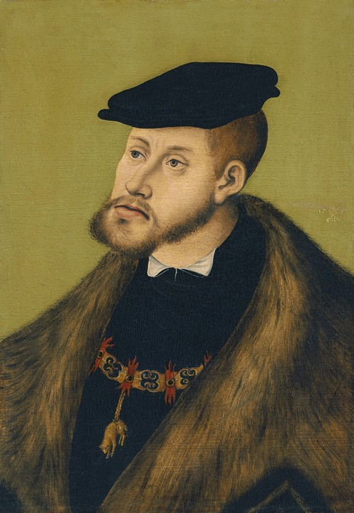 Portrait of the Emperor Charles V (1500-1558) de Lucas Cranach el Viejo